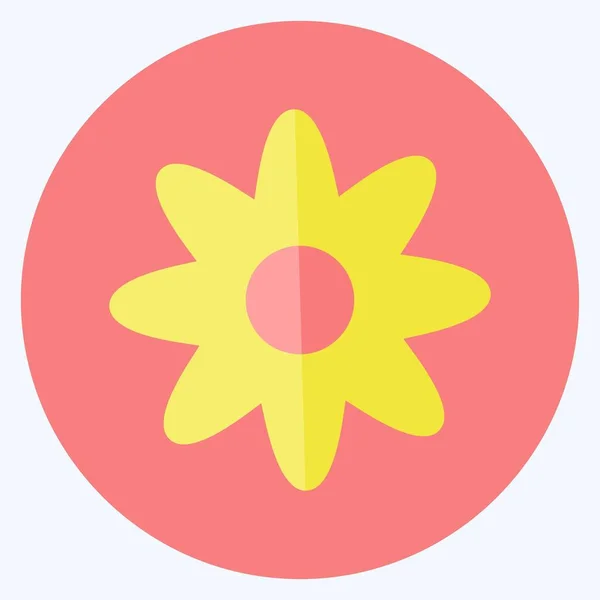 Икона Цветок Подходит Спа Символов Плоский Стиль Простой Дизайн Редактируемый — стоковый вектор
