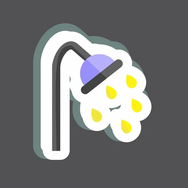 Sticker Shower Suitable Spa Symbol Simple Design Editable Design Template — Stockvektor