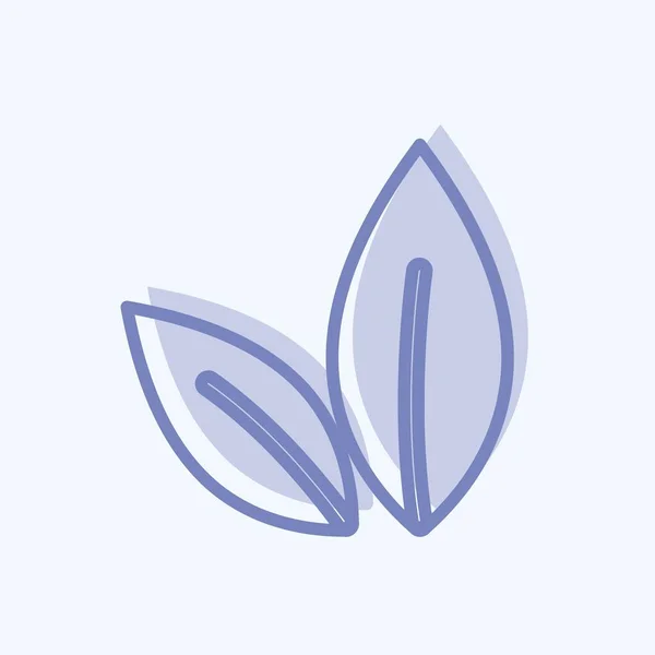 Simge Yaprakları Spa Sembolü Için Uygun Ton Stili Basit Dizayn — Stok Vektör