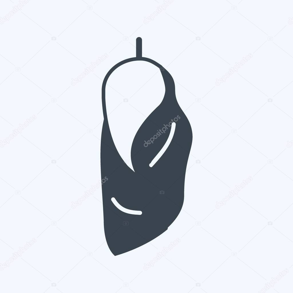 Icon Cocoon. suitable for Animal symbol. glyph style. simple design editable. design template vector. simple symbol illustration