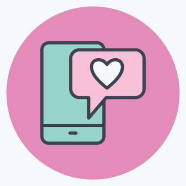 Simge Sosyal Medya. Geri bildirim sembolü için uygun. Renk Eşi Tarzı. Basit dizayn edilebilir. tasarım şablonu. Basit gösterim