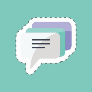 Çıkartma çizgisi Yorumları kesti. Geri bildirim sembolü için uygun. Basit dizayn edilebilir. tasarım şablonu. Basit gösterim