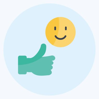 Simge Memnuniyeti. Geri bildirim sembolü için uygun. Düz stil. Basit dizayn edilebilir. tasarım şablonu. Basit gösterim