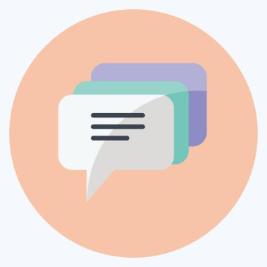 Simge Yorumları. Geri bildirim sembolü için uygun. Düz stil. Basit dizayn edilebilir. tasarım şablonu. Basit gösterim