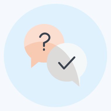 Simge Yanıtı. Geri bildirim sembolü için uygun. Düz stil. Basit dizayn edilebilir. tasarım şablonu. Basit gösterim