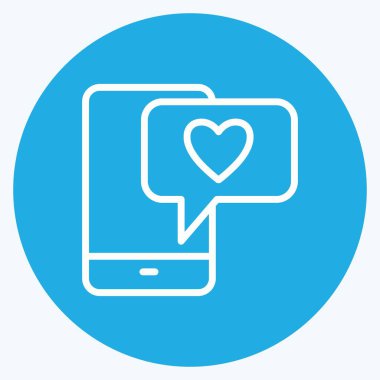 Simge Sosyal Medya. Geri bildirim sembolü için uygun. Mavi Gözler Tarzı. Basit dizayn edilebilir. tasarım şablonu. Basit gösterim