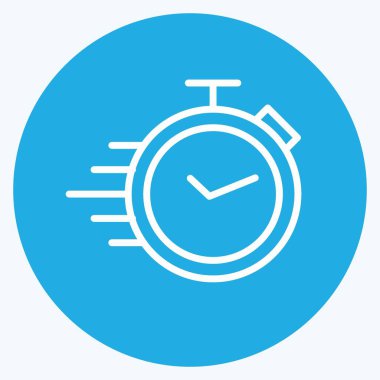 Simge Hızlı Yanıtı. Geri bildirim sembolü için uygun. Mavi Gözler Tarzı. Basit dizayn edilebilir. tasarım şablonu. Basit gösterim