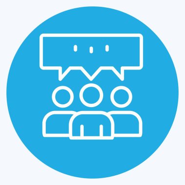 Simge Grubu Görüşü. Geri bildirim sembolü için uygun. Mavi Gözler Tarzı. Basit dizayn edilebilir. tasarım şablonu. Basit gösterim