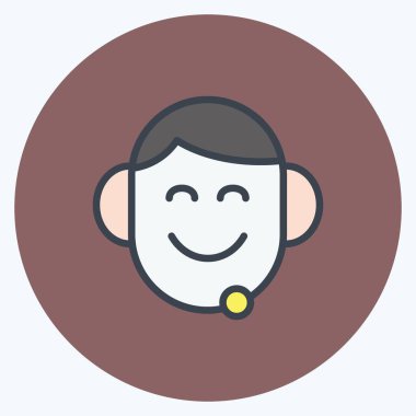 Simge Desteği. Geri bildirim sembolü için uygun. Renk Eşi Tarzı. Basit dizayn edilebilir. tasarım şablonu. Basit gösterim