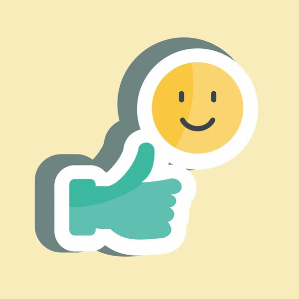 Sticker Satisfaction Suitable Feedback Symbol Simple Design Editable Design Template — Image vectorielle
