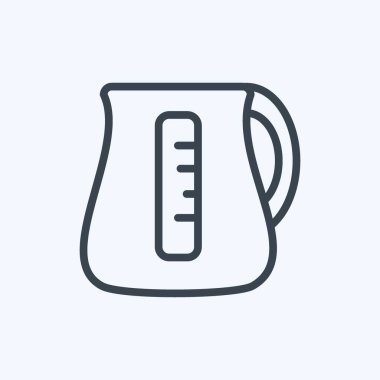 Icon Elektrik Kettle. İçki sembolü için uygun. Sıra tarzı. Basit dizayn edilebilir. tasarım şablonu. Basit gösterim