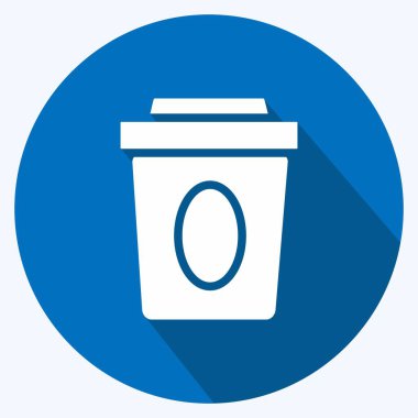 Paket Simge. İçki sembolü için uygun. Uzun gölge tarzı. Basit dizayn edilebilir. tasarım şablonu. Basit gösterim