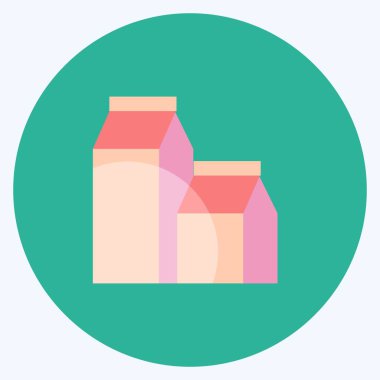 Simge Süt Ürünleri. İçki sembolü için uygun. Düz stil. Basit dizayn edilebilir. tasarım şablonu. Basit gösterim