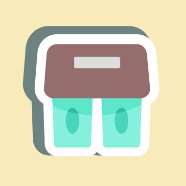 Etiketli kahve tutacağı. İçki sembolü için uygun. Basit dizayn edilebilir. tasarım şablonu. Basit gösterim