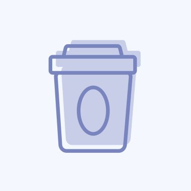 Paket Simge. İçki sembolü için uygun. İki ton stili. Basit dizayn edilebilir. tasarım şablonu. Basit gösterim