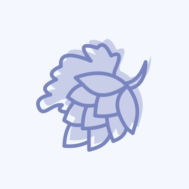 Icon Hop. İçki sembolü için uygun. İki ton stili. Basit dizayn edilebilir. tasarım şablonu. Basit gösterim