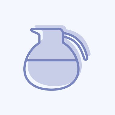 İkon Kahve Tenceresi. İçki sembolü için uygun. İki ton stili. Basit dizayn edilebilir. tasarım şablonu. Basit gösterim