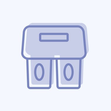 Simgesel kahve tutacağı. İçki sembolü için uygun. İki ton stili. Basit dizayn edilebilir. tasarım şablonu. Basit gösterim