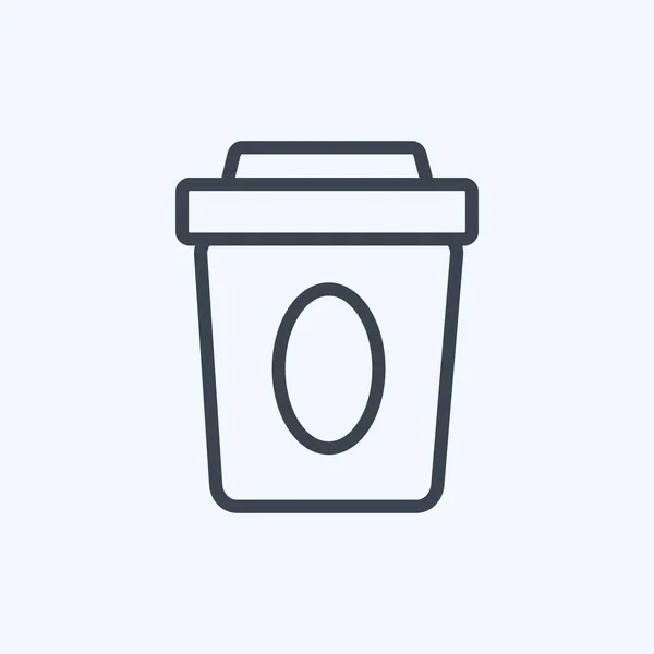 Icon Suitable Drink Symbol Line Style Simple Design Editable Design — Vector de stock