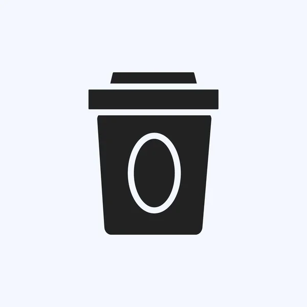Icon Geeignet Für Trink Symbol Glyphen Stil Einfaches Design Editierbar — Stockvektor