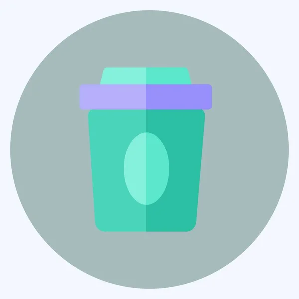 Icon Suitable Drink Symbol Flat Style Simple Design Editable Design — ストックベクタ