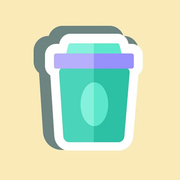 Sticker Suitable Drink Symbol Simple Design Editable Design Template Vector — стоковый вектор