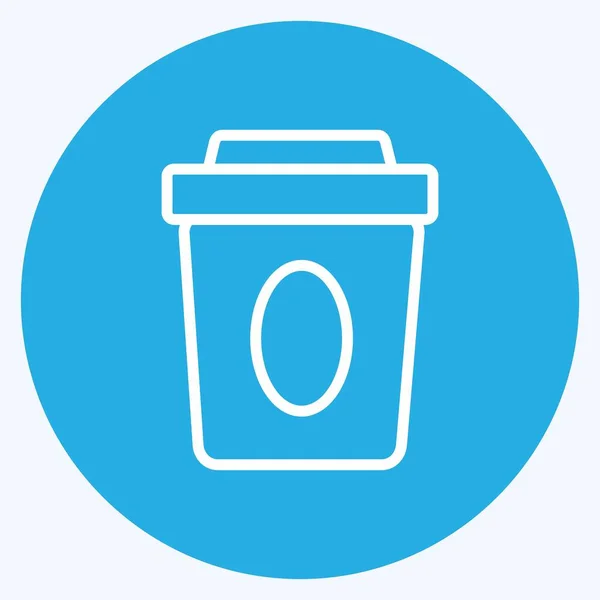 Icon Suitable Drink Symbol Blue Eyes Style Simple Design Editable — стоковый вектор