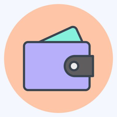 Simge Ödeme. İş sembolü için uygun. renk arkadaşı stili. Basit dizayn edilebilir. tasarım şablonu. Basit gösterim