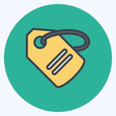 Simge Fiyat Etiketi. İş sembolü için uygun. renk arkadaşı stili. Basit dizayn edilebilir. tasarım şablonu. Basit gösterim