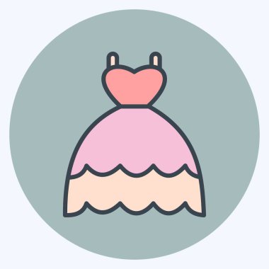 Simge Elbisesi. İş sembolü için uygun. renk arkadaşı stili. Basit dizayn edilebilir. tasarım şablonu. Basit gösterim