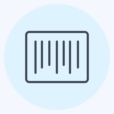 Simge Barkodu. İş sembolü için uygun. renk arkadaşı stili. Basit dizayn edilebilir. tasarım şablonu. Basit gösterim