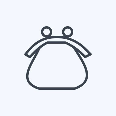 Simge Cüzdanı. İş sembolü için uygun. Sıra tarzı. Basit dizayn edilebilir. tasarım şablonu. Basit gösterim