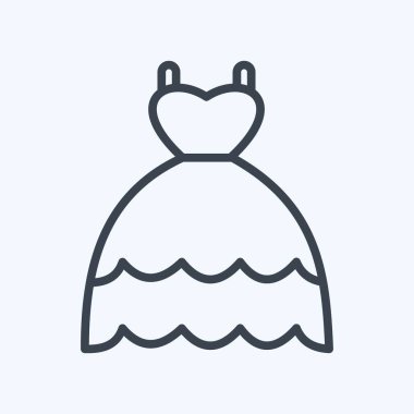 Simge Elbisesi. İş sembolü için uygun. Sıra tarzı. Basit dizayn edilebilir. tasarım şablonu. Basit gösterim