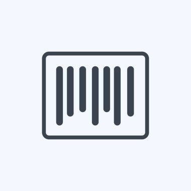 Simge Barkodu. İş sembolü için uygun. Sıra tarzı. Basit dizayn edilebilir. tasarım şablonu. Basit gösterim