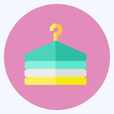 Simge Soyunma Odası. İş sembolü için uygun. Düz stil. Basit dizayn edilebilir. tasarım şablonu. Basit gösterim