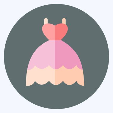 Simge Elbisesi. İş sembolü için uygun. Düz stil. Basit dizayn edilebilir. tasarım şablonu. Basit gösterim