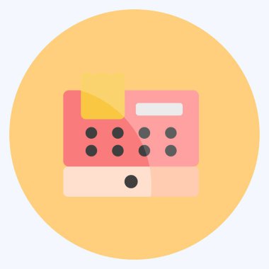 Simge Kasası. İş sembolü için uygun. Düz stil. Basit dizayn edilebilir. tasarım şablonu. Basit gösterim