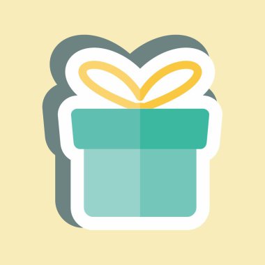 Etiket Hediyesi. İş sembolü için uygun. Basit dizayn edilebilir. tasarım şablonu. Basit gösterim