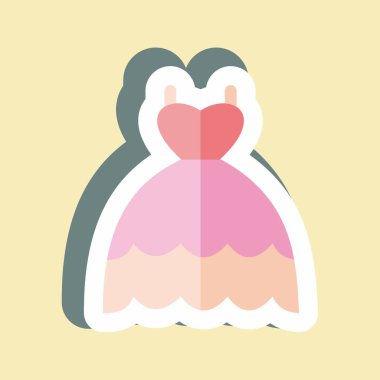 Etiket Elbisesi. İş sembolü için uygun. Basit dizayn edilebilir. tasarım şablonu. Basit gösterim