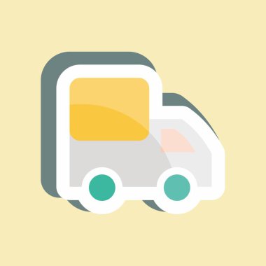 Çıkartma Teslimatı. İş sembolü için uygun. Basit dizayn edilebilir. tasarım şablonu. Basit gösterim