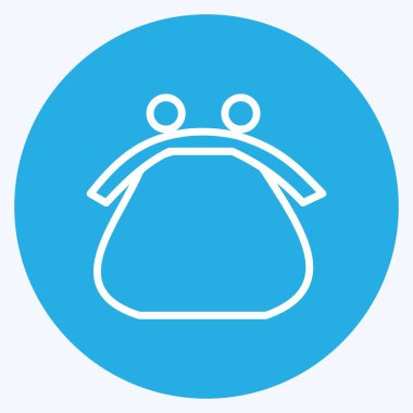 Simge Cüzdanı. İş sembolü için uygun. Mavi gözlü. Basit dizayn edilebilir. tasarım şablonu. Basit gösterim