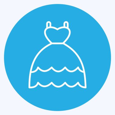 Simge Elbisesi. İş sembolü için uygun. Mavi gözlü. Basit dizayn edilebilir. tasarım şablonu. Basit gösterim