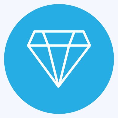 Simge Elmas. İş sembolü için uygun. Mavi gözlü. Basit dizayn edilebilir. tasarım şablonu. Basit gösterim