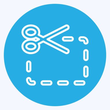 Simge kuponu. İş sembolü için uygun. Mavi gözlü. Basit dizayn edilebilir. tasarım şablonu. Basit gösterim