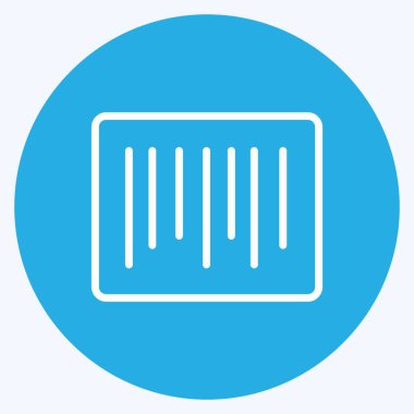 Simge Barkodu. İş sembolü için uygun. Mavi gözlü. Basit dizayn edilebilir. tasarım şablonu. Basit gösterim