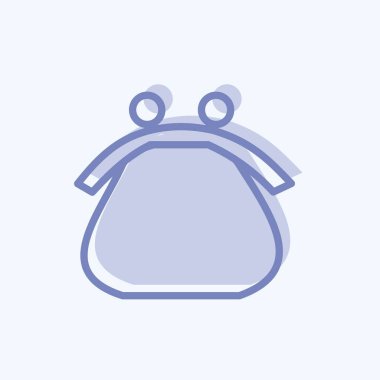 Simge Cüzdanı. İş sembolü için uygun. İki ton stili. Basit dizayn edilebilir. tasarım şablonu. Basit gösterim