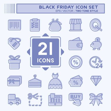 Simge Kara Cuma 'yı ayarladı. İş sembolü için uygun. İki ton stili. Basit dizayn edilebilir. tasarım şablonu. Basit gösterim