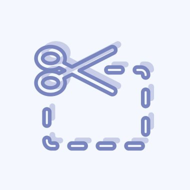 Simge kuponu. İş sembolü için uygun. İki ton stili. Basit dizayn edilebilir. tasarım şablonu. Basit gösterim