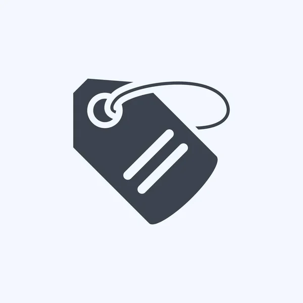 Icon Price Tag Suitable Business Symbol Glyph Style Simple Design —  Vetores de Stock