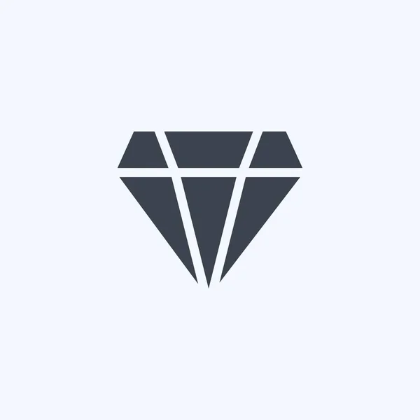 Icon Diamond Suitable Business Symbol Glyph Style Simple Design Editable — Stock Vector